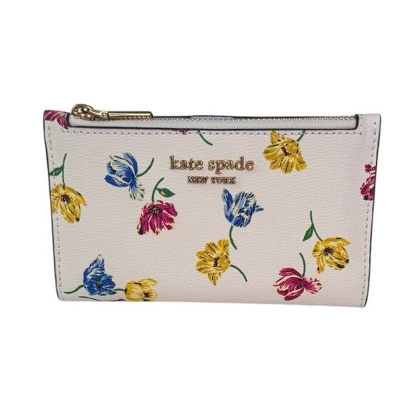 kate spade Handbags - Kate Spade Morgan Tulip Toss Small Slim Bifold Wallet